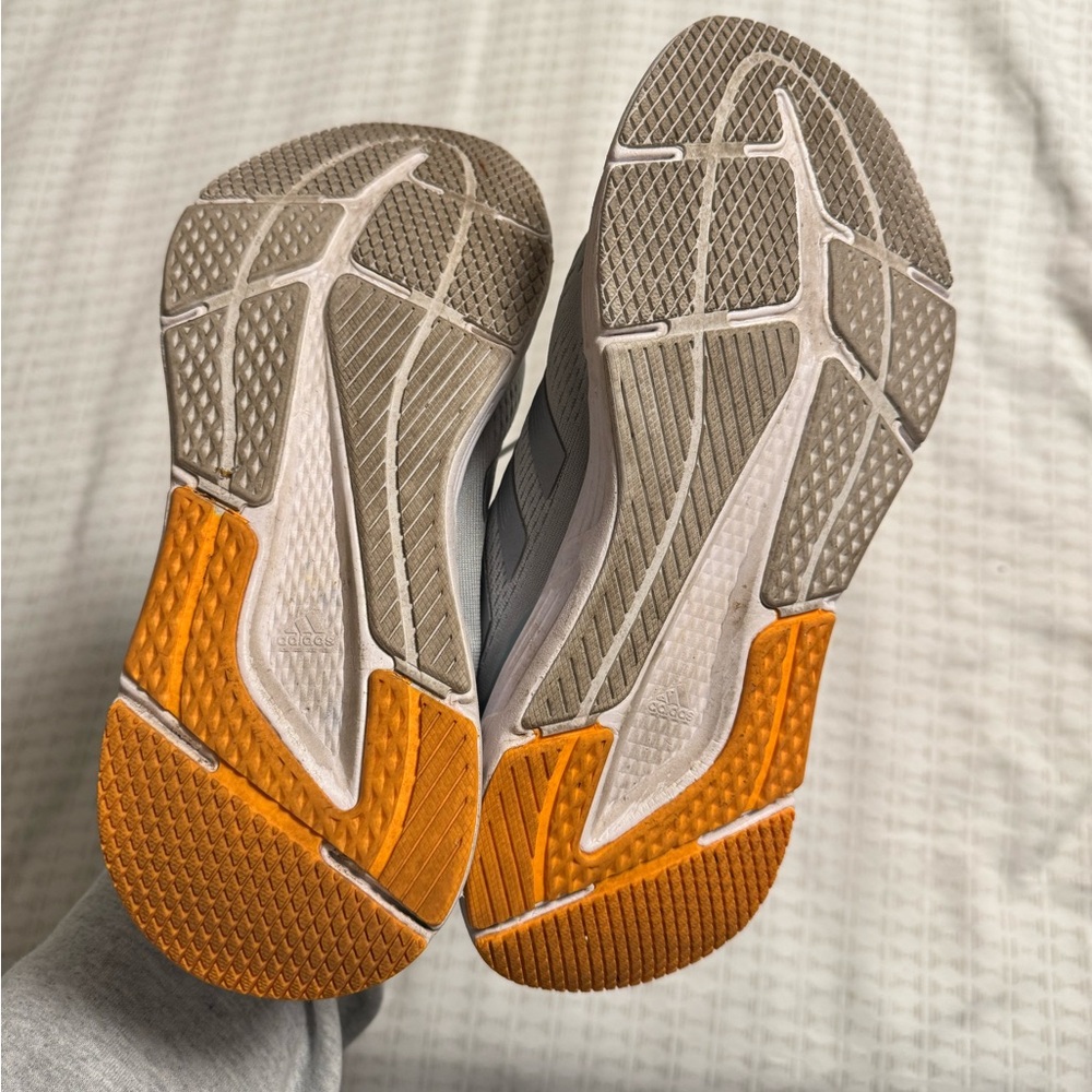 adidas Women's Light Gray and Light Blue Running Sneakers - Picture 6 of 9